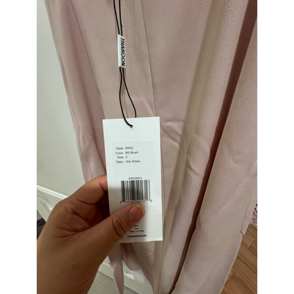 Thakoon Pink Slip Dress NWT‎ Baby Pink Midi Size 2 Small Minimalist Chic - Picture 3 of 4